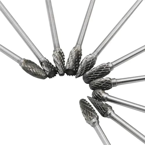 Set 10 Pzas Fresas Carburo Tungsteno 100mm Corte Simple/Doble miniatura 5