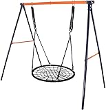 JupiterForce Metal Swing Frame Outdoor Swing Porch Stand for Swing Seat/Hammcks, Load 220lbs