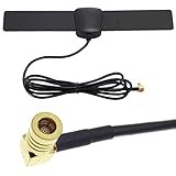 DAB+ Aktiv Scheibenantenne Klebeantenne Antenne mit 3 Meter Antennenkabel und SMB Stecker Adapter für DAB Radio Autoradio KFZ LKW