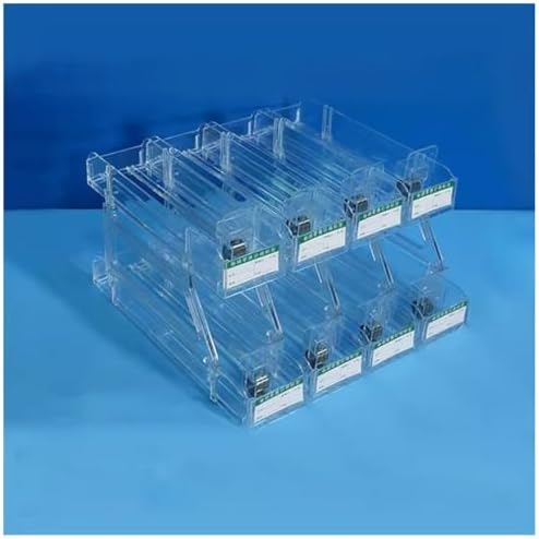 5/10 - Pack Spring Loaded Gondola Shelf Pusher, Acrylic Automatic Display Rack for Convenience Stores, Cigarette Dispenser Organizer, Retail Product Display Shelves(Clear-5pcs,7.6x28cm)