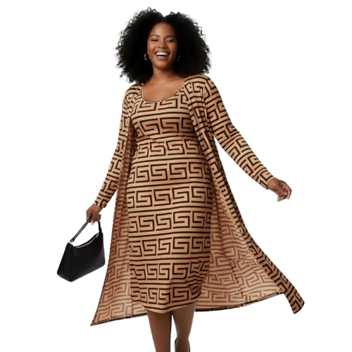 Women's Plus Size 2 Piece Dress Suits Elegant Sleeveless Bodycon
