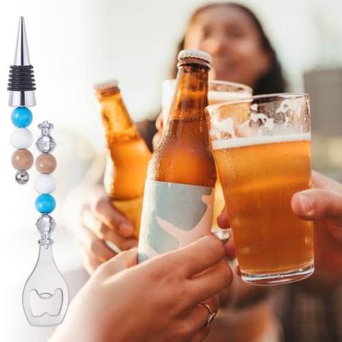 Tapón de botella de acero inoxidable y abridor de cerveza reutilizable para barras de bar 7