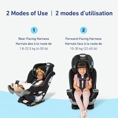 Graco Extend2Fit Convertible Car Seat, 2-in-1 Forward & Rear-Facing Baby Car Seat, 1.8-30 kg (4-65 lb), Titus - Image 3