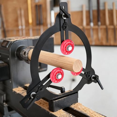 Soporte para torno con diseño de doble rodamiento y rodillos de goma suave 4