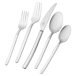 ZWILLING Premier Series Opus 45-Piece Stainless Steel Flatware Set – Made with Special Formula Steel Perfected for Almost 300 Years, Dishwasher Safe, Service for 8