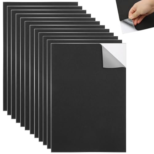 Scettar 12 Stück Selbstklebend Schaumstoffplatte, 1mm Moosgummi...