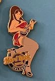 Hard Rock Hotel Orlando Collectible Enamel Pin, Guitar Girl Figure, Gold-Tone