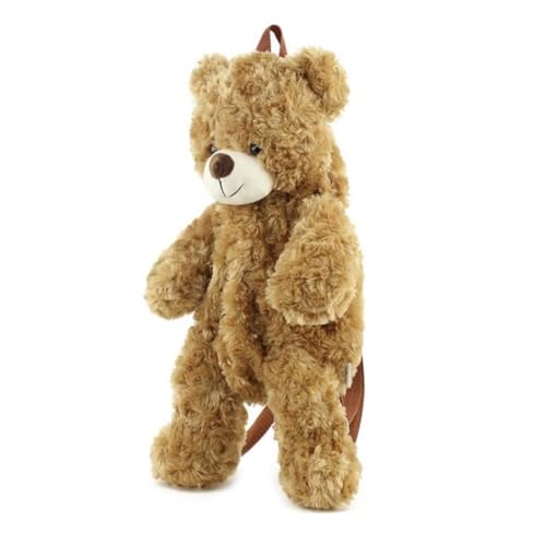 Image of Women Animal Teddy Bear Plush Backpack with Adjustable Straps (AA)