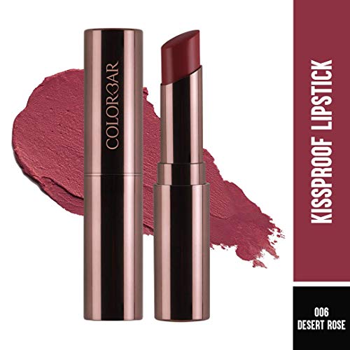Image of Colorbar Kissproof Lipstick, Matte Finish - Desert Rose, Red, 3 g