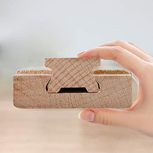 2 PCS Wax Coated 18 Inches Wood Drawer Slide, Classic Traditional Wood Center Guide Track - Image 3