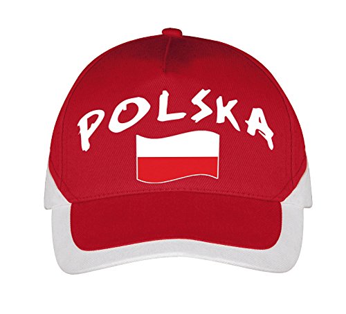 Supportershop Football Pologne Casquette, Rouge, FR Taille Unique Taille Fabricant TU EU
