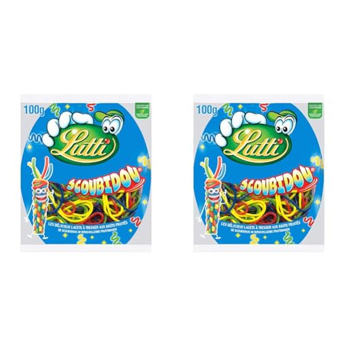 Lutti Scoubidou Bonbons 100 g (Lot de 2)