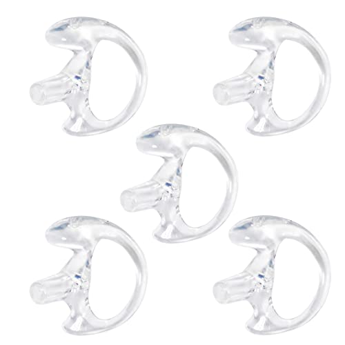 Earmold para oreja derecha mediano de silicona para tubo acústico de walkie talkie de vigilancia