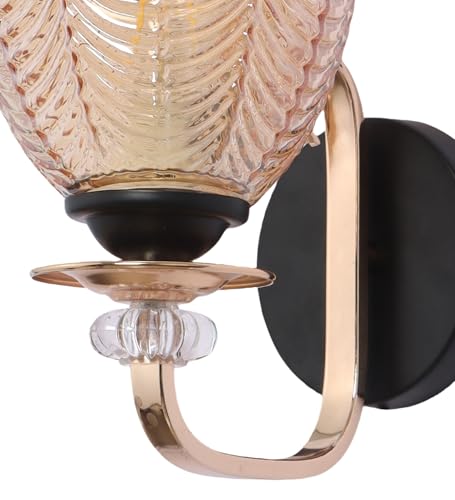 Image of ELAINTE Premium Wall Light | | Elegant Glass Wall Lamp for Living Room & Hallway | 3 Years Warranty | Free Bulb (Twin-Single)