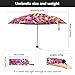 QwThum Colorful Leopard Print UV Sun Umbrella Compact Folding Travel Umbrella for 99% UV Protection Windproof Rainproof Small Light Fashion Parasol for Men Women