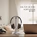 QinCoon Kopfhörer Ständer, Gebogener Headset Halterung mit Ablagefach, Schwere Basis Gaming Kopfhörer Halter für AirPods Max, Beats, Bose, Sennheiser, Sony, und mehr (weiß)