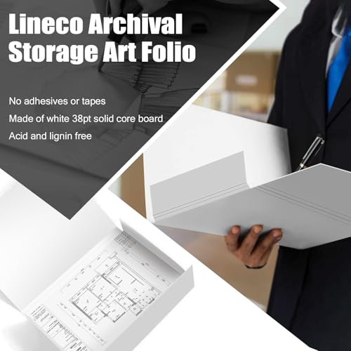 Image of Lineco Archival Storage Art Folio, for Preserving 11x14 Inch Artwork Photographs Prints Letters or Documents, Acid-Free Folder with 1.25 in Deep, Pack of 1