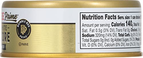 BUMBLE BEE Albacore Tuna in Water, 12 Pack Cans - High Protein, Gluten Free, For Tuna Salads