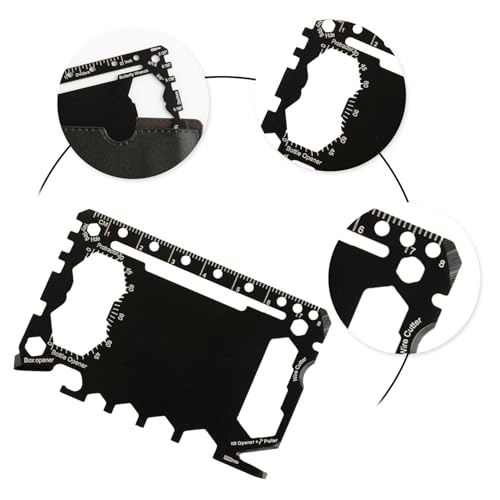 46-in-1 Stainless Steel Multi-Tool Card for Camping & Gifts - Image 3