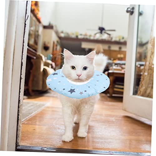 POPETPOP Gato Colarinho Recuperação Ajustável Pescoço Cone Isabelino Coleira Anti-Mordida Lambe Cole