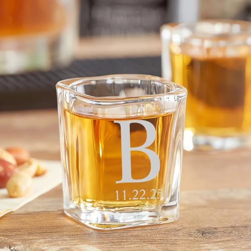 miguha Vasos de chupito de boda personalizados con grabado de nombre personalizado for invitados, padrinos de boda, regalos de cumpleaños, fiestas, hogar, bar, decoración