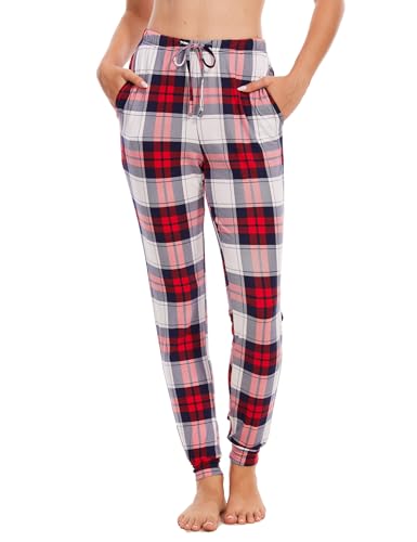 Image of GYS Women's Pajama Pants - Viscose Made from Bamboo, Joggers Pants with Pockets Comfy Lounge Sleep Pants Pj Bottoms