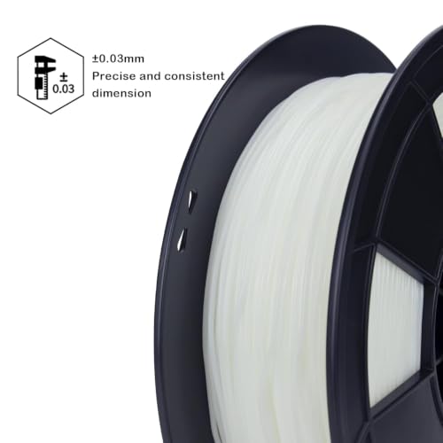 Image of 250G TPU 3D Printer Filament 1.75mm Filajoy3D 3D Printing Filament Dimensional Accuracy + /- 0.02mm for Most FDM 3D Printers,White