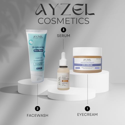 Image of Premium Skincare Kit | Brightening Facewash - 100 ml , Vitamin C Face Serum - 30 ml & Under Eye Cream - 30gm Skincare Routine For Women & Men Combo 3