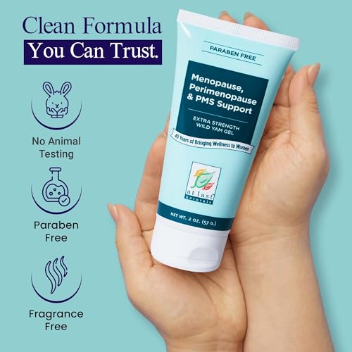 At Last Naturals Wild Yam Gel Extra Strength Menopause Relief, Perimenopause Support and PMS Relief, Can Help to Naturally Reduce Hot Flashes (2 oz, 1 Pack) - Image 4