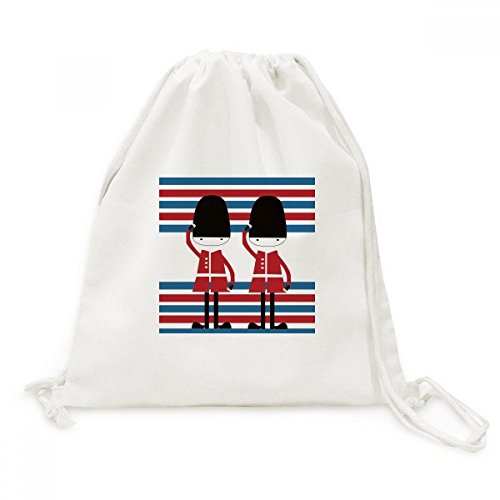 Sac cordon Toile Drapeau Royaume-Uni coloré pour voyage