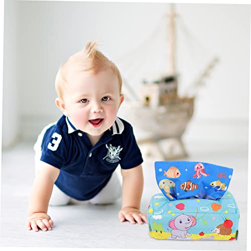 Abaodam 4 Conjuntos Brinquedo Caixa De Tecido Brinquedo Montessoriano Brinquedo Montessori Enrugado