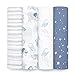 aden + anais Essentials Swaddle Blanket, Boutique Muslin Blankets for Girls & Boys, Baby Receiving Swaddles, Ideal Newborn & Infant Swaddling Set, Perfect Shower Gifts, 4 Pack, Time to Dream