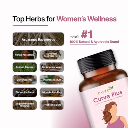 Image of Dr Vedic Breast Support Capsule Ayush Approved | 100% Pure & Natural | Ayurvedic Herbs like Ashwagandha 60 Capsules (Pack Of 1)