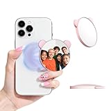 CLVervea Magnetic Selfie Mirror for Back Camera - Convex Phone Mirror Compatible with MagSafe, iPhone 16/15/14/13/12 Pro Max Plus & All Phones, Ideal for Selfies, Vlogging, Streaming - Pink