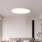 Deckenlampe LED Deckenleuchte Rund Schlafzimmerlampe Dimmbar Mit Fernbedienung 53W Weiß Flach Deckenlampen Aluminium Lampen Decke Dünn Deckenlampe Für Wohnzimmer Küche Balkon Büro Kellerlampe,50cm