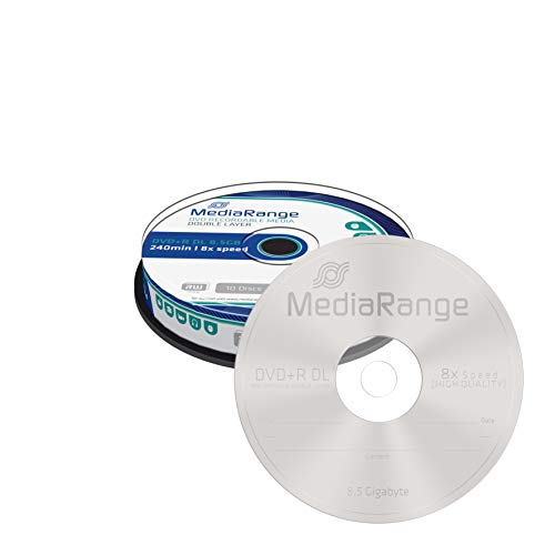MediaRange MR466 Confezione Dvd+R, Argento