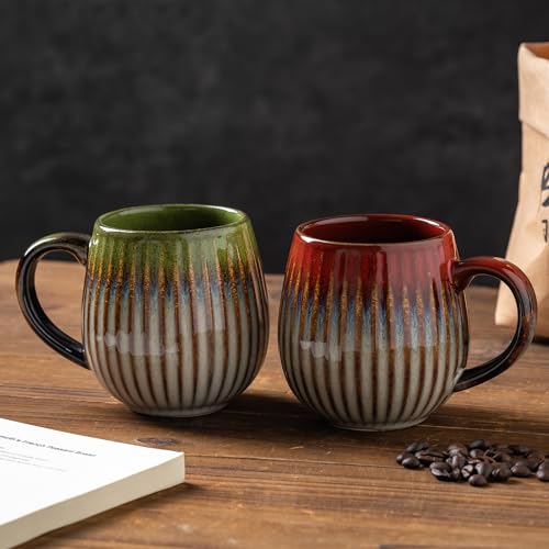 Taza de cerámica para café 16 oz roja miniatura 3