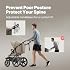 Jogging Stroller, All-Terrain Frame, 12/16 Inflatable Tires with Angled Valve, Disc Hand Brake & Foot Brake, Adjustable Handlebar, Foldable Jogger Stroller for Babies & Toddlers, Khaki