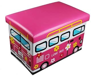 Fire Truck Foldable Original GMMH Toy Storage Chest Can Also Be Used as a Stool [Safari Design] Foldable
