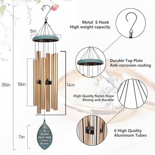 Image of ASTARIN Engagement Gifts Wind Chime, Personalized Names & Date Wind Chimes Gifts for Couple 2026, Wedding Gift for Newlywed Bride Groom Husband Wife, Gift Valentine's Day