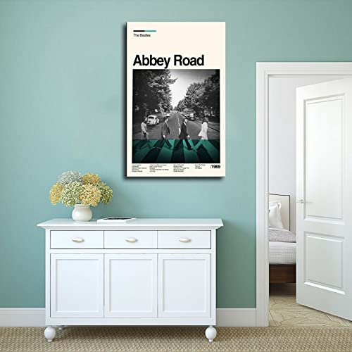 ZOLULA Poster sur toile The Beatles Abbey Road Album Poster Décoration murale pour salon, chambre à coucher, style cadre, 40 x 60 cm - Les Beatles, Paul McCartney, John Lennon, RIngo Starr, George Harrison ZOLULA Poster sur toile The Beatles Abbey Road Album Poster Décoration murale pour salon, chambre à coucher, style cadre, 40 x 60 cm – Image 5