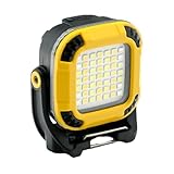 LED Strahler Akku, Ultrahelle Baustrahler Akku mit Magnet und 180° Drehbar, 18 Lichtmodi Wasserdicht Rotem Notlicht, Tragbare Arbeitsleuchte LED Akku für Autoreparaturen, Werkstatt Camping Outdoor