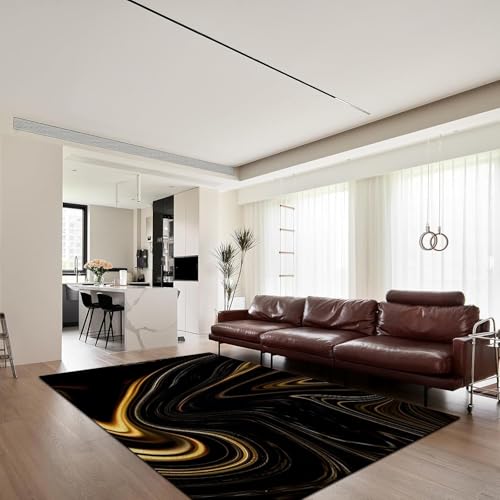 Tapis salon 3D rayures texture abstraite tapis doux lavables moquette 180x280 - 4