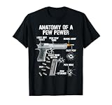Anatomy of a Pew Pewer Funny Pistols 9 mm Sports Shooters T-Shirt