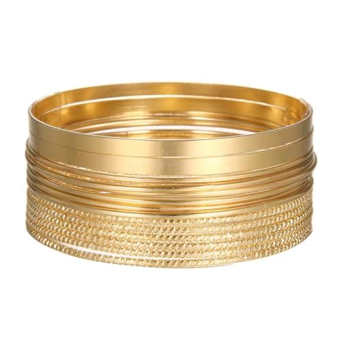 LXSSLY 14Pcs Gold Bangle Bracelets Set for Women Boho Multi