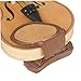 FUNOMOCYA Adjustable Violin Shoulder Rest Pad Chin Rest 1/2-1/4 Size Genuine Leather Cushion Height Adjustment Comfortable Shoulder Support for Violin Players