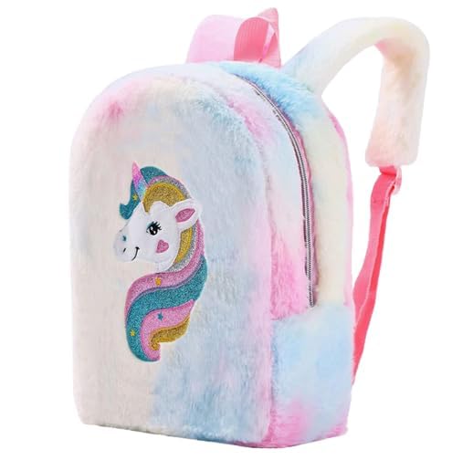 Image of Frantic Soft Cartoon Design Animal Velvet Plush School Backpack Bag For 2 To 5 Years Boys Girls Nursery Preschool Picnic Carry Travelling Bags (2-5 Years)