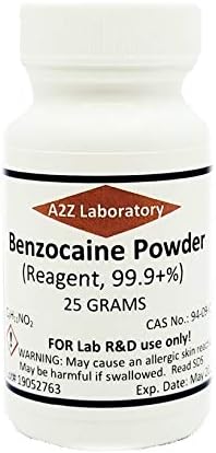 Benzocaine, Powdr, Crystals, 99.90%, High Purity, 25 Grams, Same Day Ship