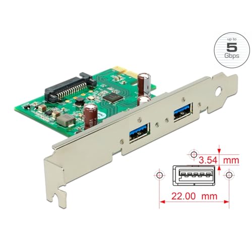 Carte USB 3.2 Gen 1 DeLOCK 89391 adaptateur d'interfaces interne