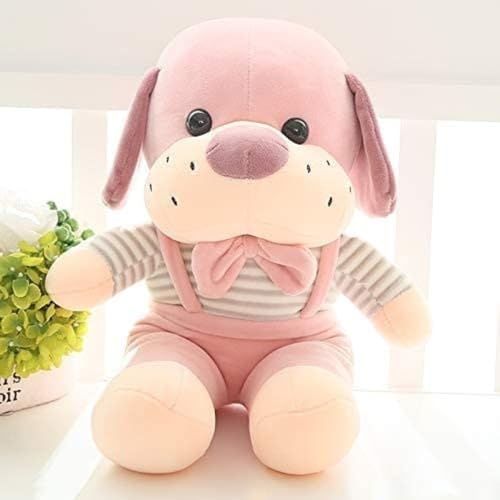 Image of Tickles Cute Puppy Dog Soft Stuffed Plush Animal Toy for Kids Boys & Girls Birthday Gift (Color: Pink Size: 30 cm)